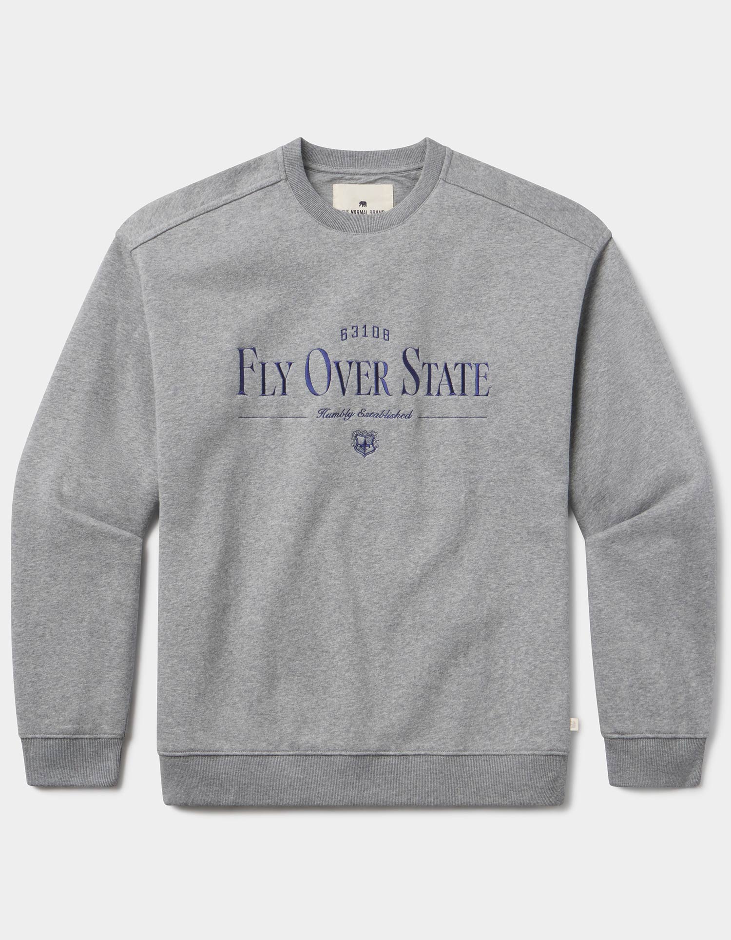 Normal Fleece Graphic Pullover Heather Grey