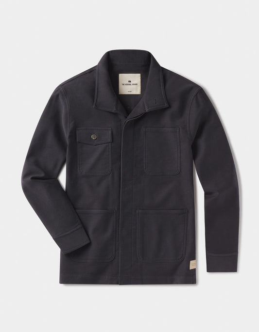 Comfort Terry Chore Coat in Navy