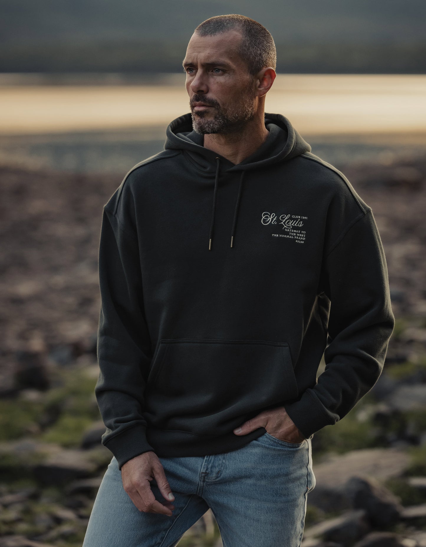 Normal Fleece Graphic Hoodie in Varsity Green