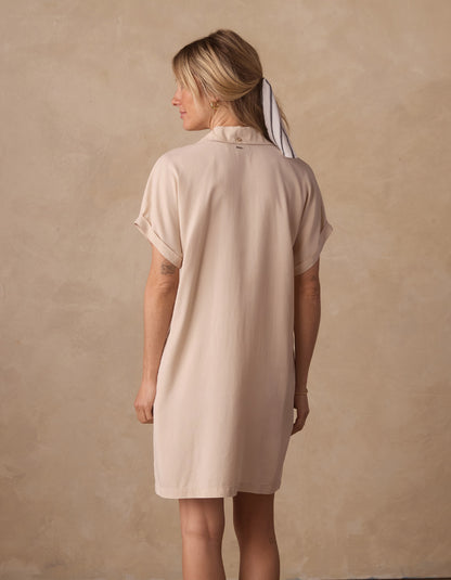 Sueded Costa Mini Dress in Birch