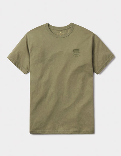 Highway Bear Tee in Light Olive