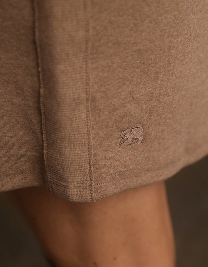Puremeso Short Sleeve Weekender Dress in Taupe