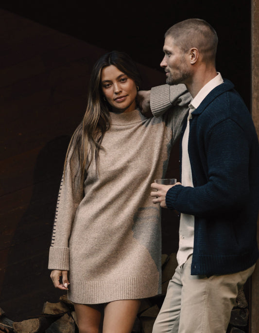 Craft Stitch Sweater Dress in Teak