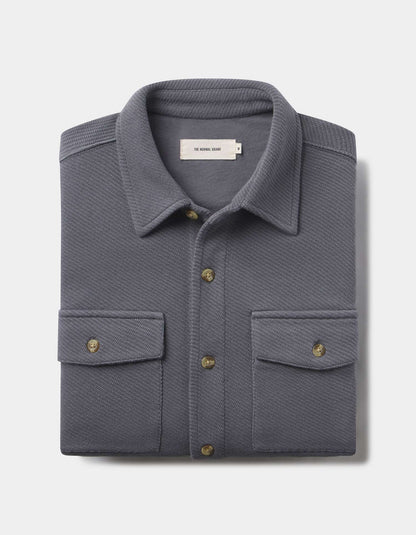 Looped Terry Button Up