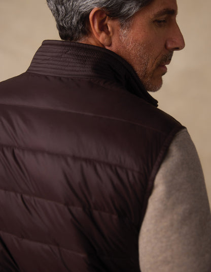 Sportivo Quilted Vest in Dark Brown