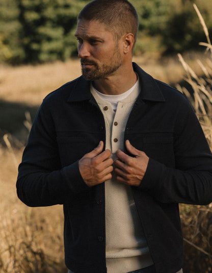 Comfort Terry All Day Jacket in Navy