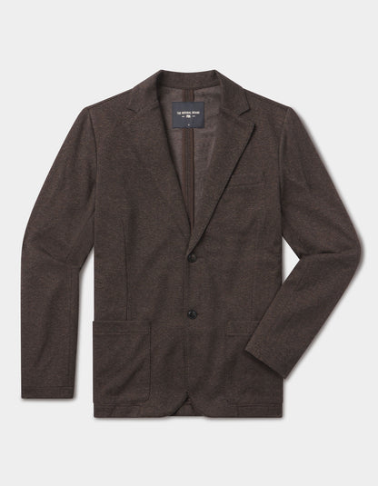 Stretch Knit Blazer in Brown