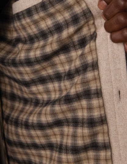 Brightside Flannel Lined Workwear Jacket in Oat