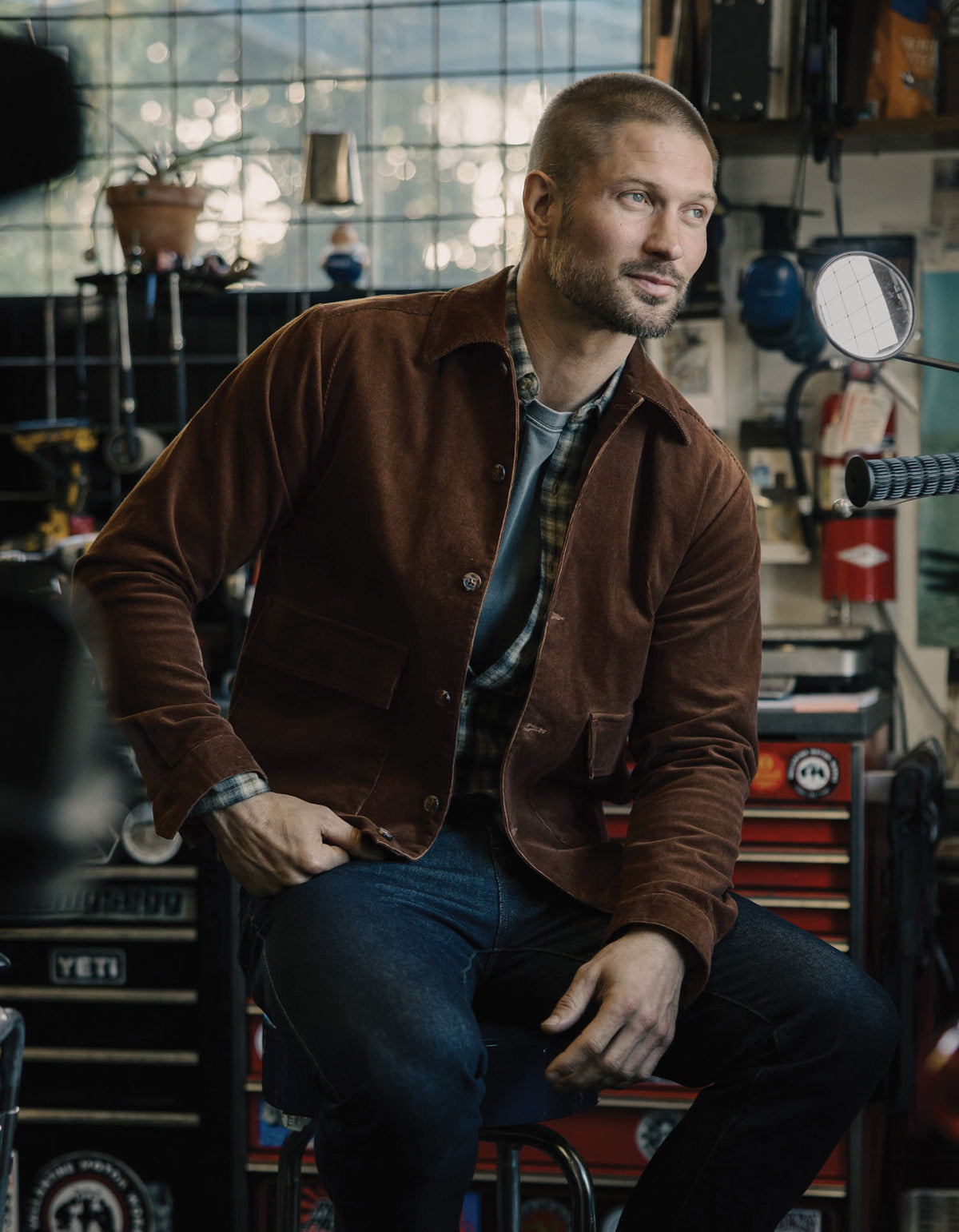 Micro Comfort Cord Jacket in Cedar