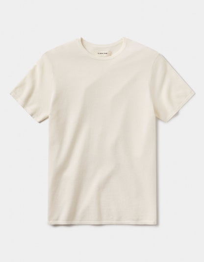 Driftknit Sweater Tee in Cream