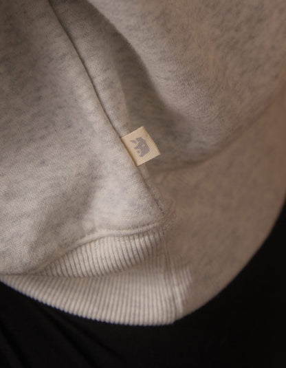 Normal Fleece Buttoned Popover in Stone