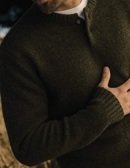 Homebound Henley Sweater in Olive