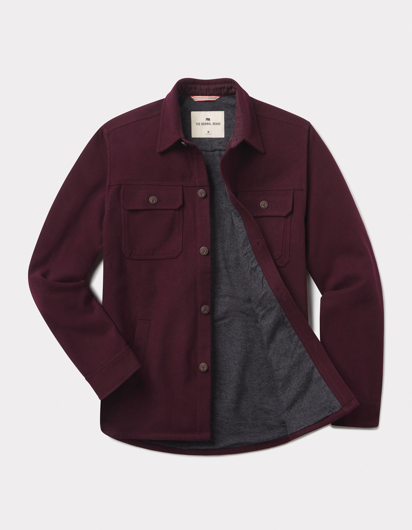 Brightside Flannel Lined Workwear Jacket in Port Wine