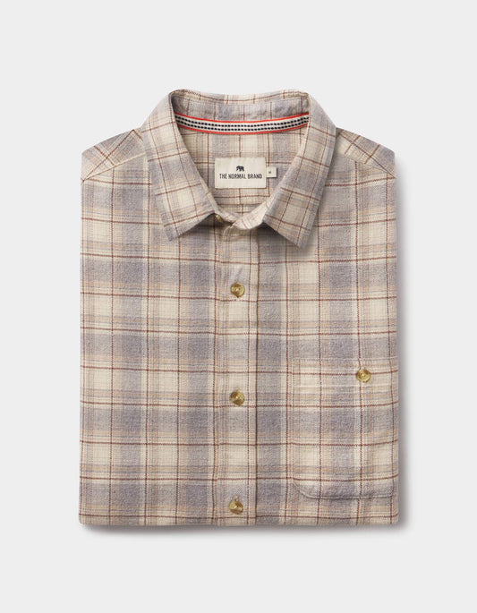 Hudson Double Brushed Flannel in Cream Plaid