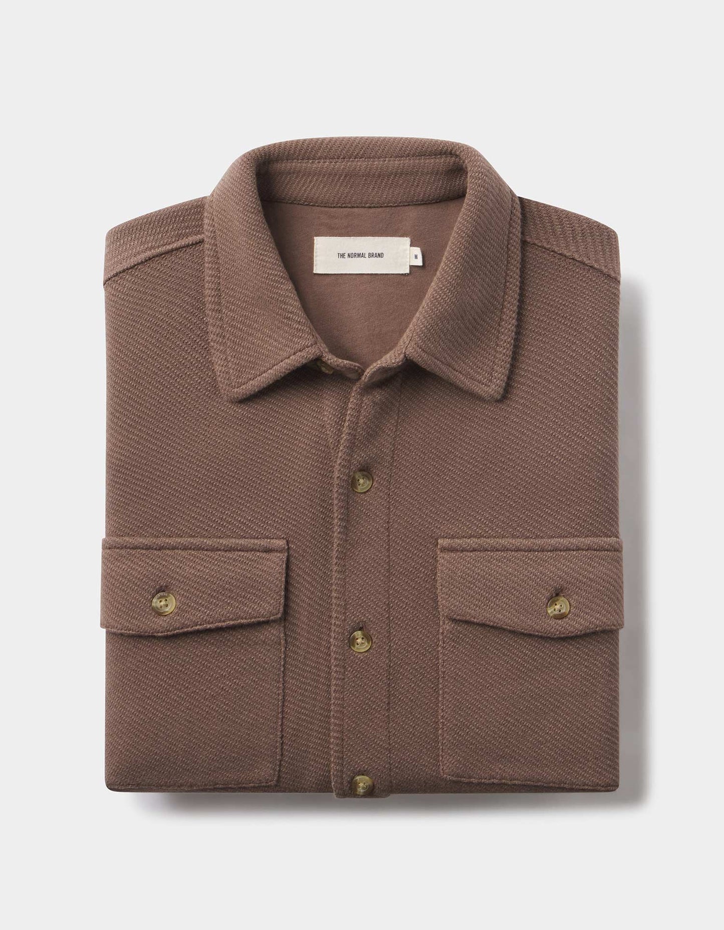 Looped Terry Button Up in Cedar