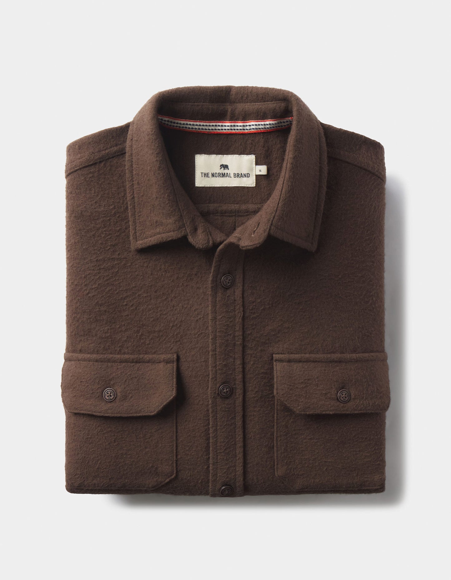 Heavyweight Chamois Overshirt in Dark Brown