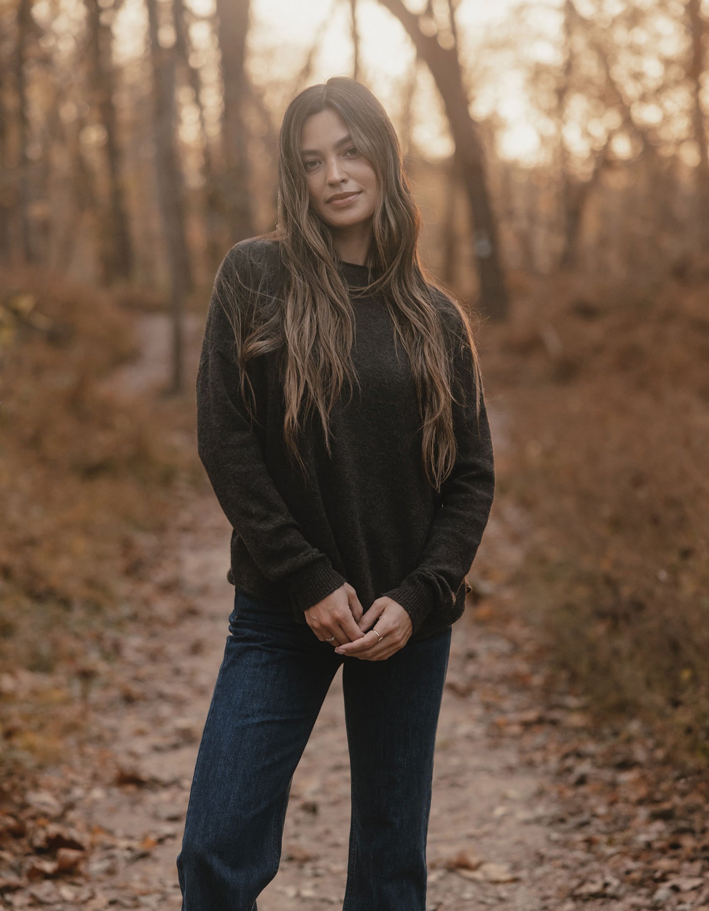 Marianna Crewneck Sweater in Umber