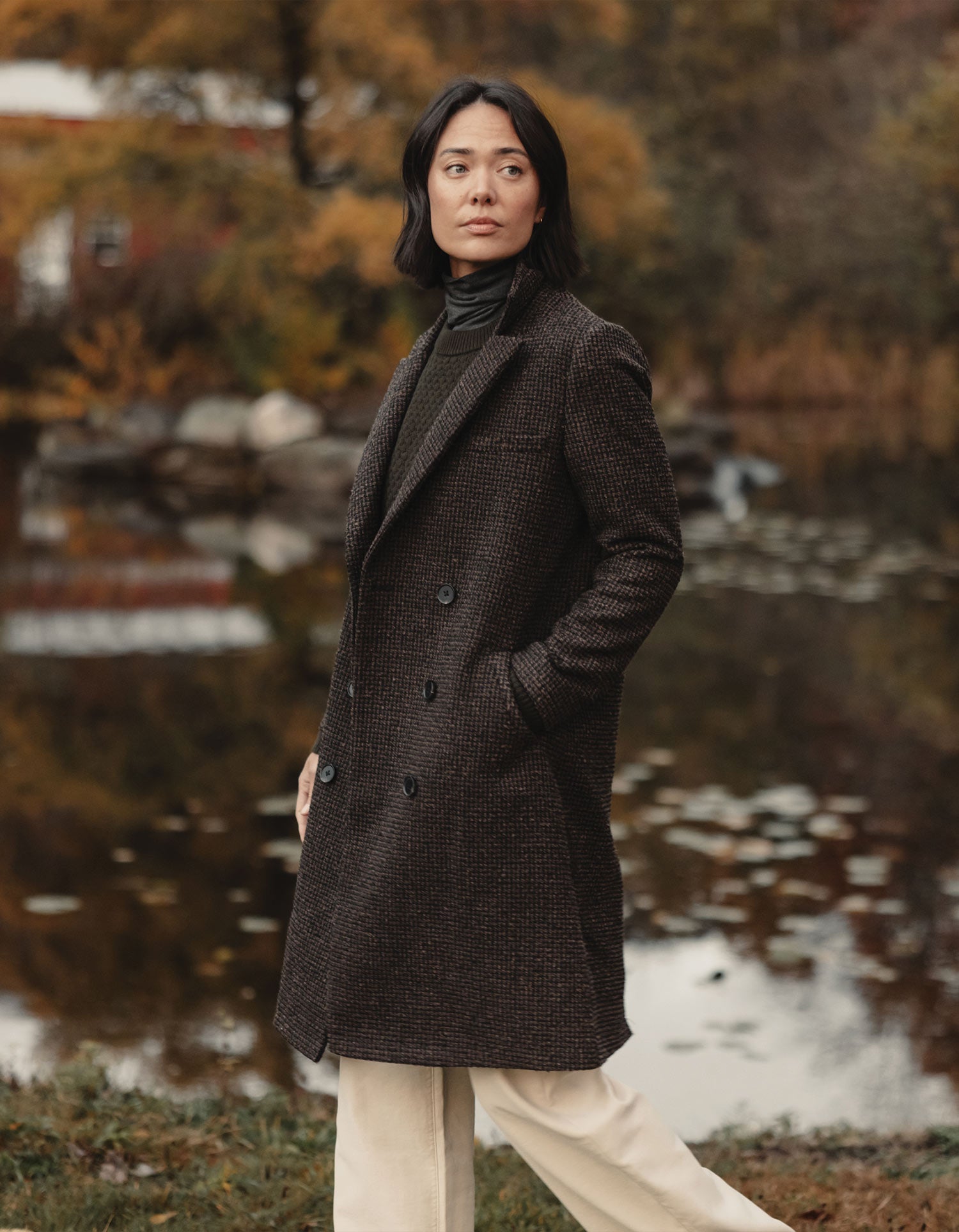 Pop Coat in Coffee Plaid – The Normal Brand