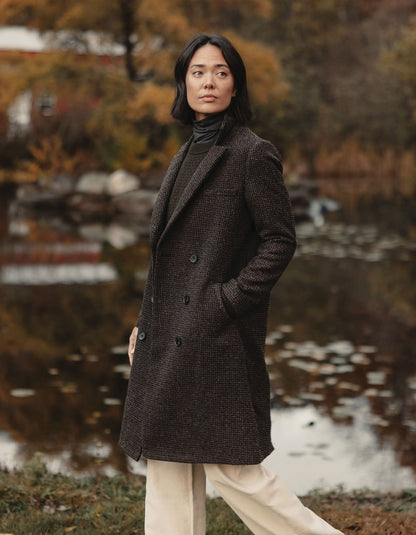 Pop Coat in Coffee Plaid