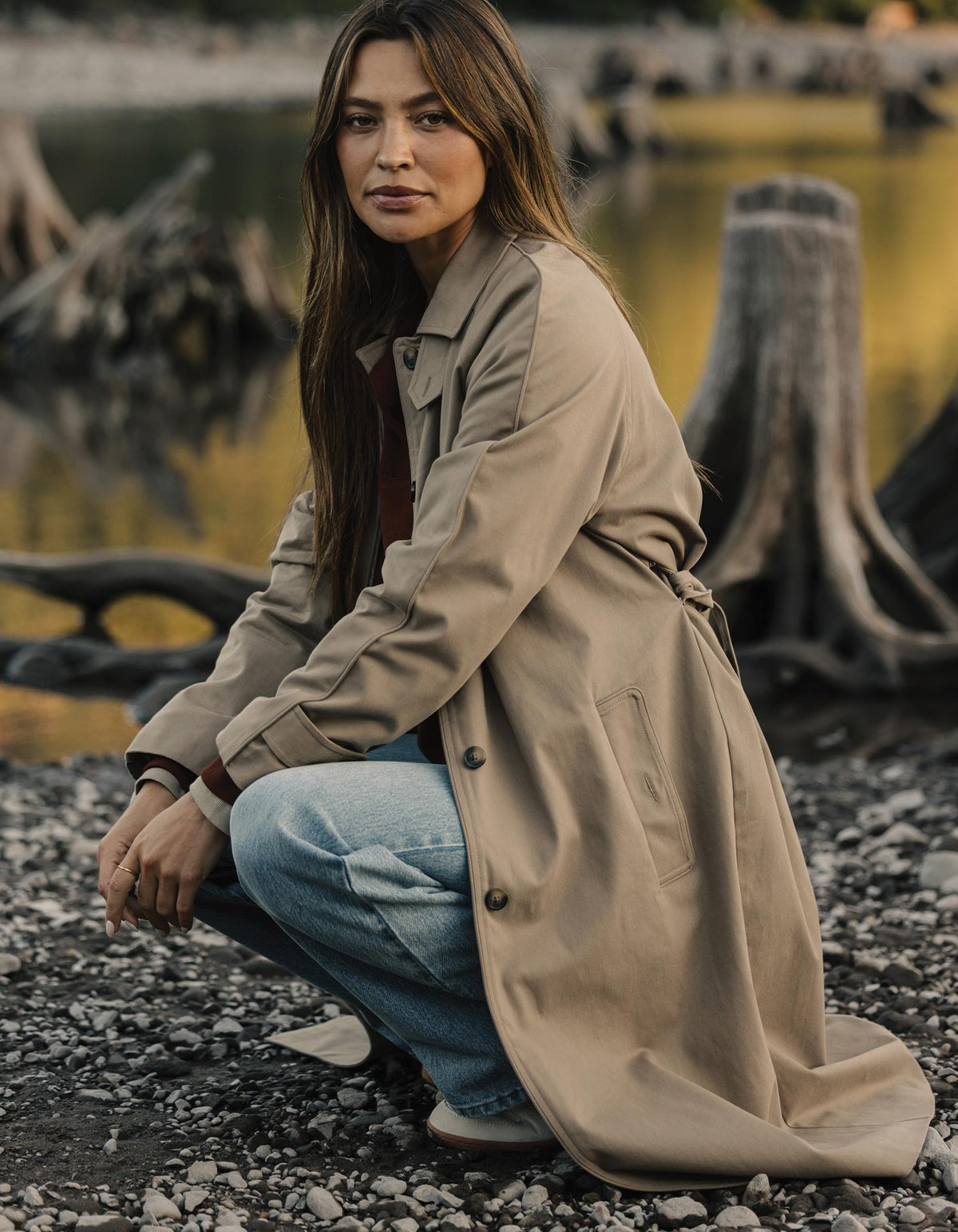Normal Stretch Car Coat in Dark Khaki