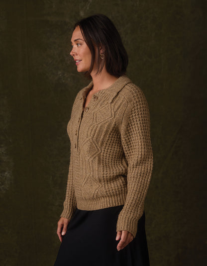 Mabel Popover Sweater in Toasted Chestnut