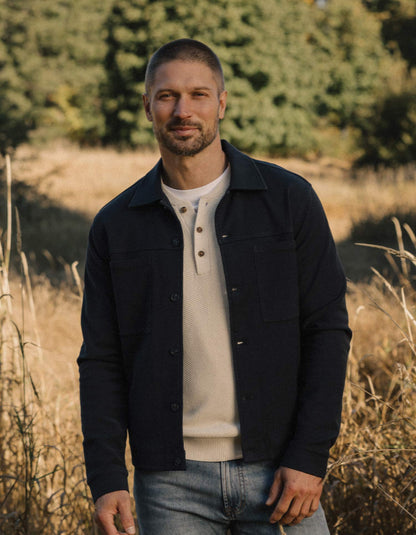 Comfort Terry All Day Jacket in Navy