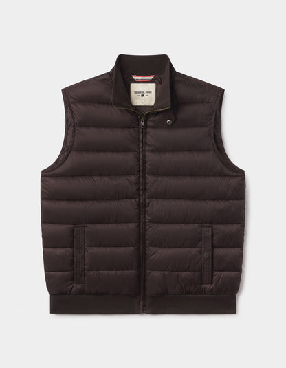Sportivo Quilted Vest in Dark Brown