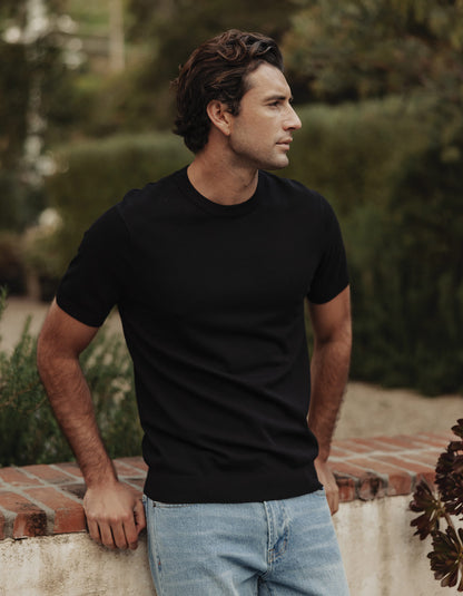 Taylor Sweater Tee in Black
