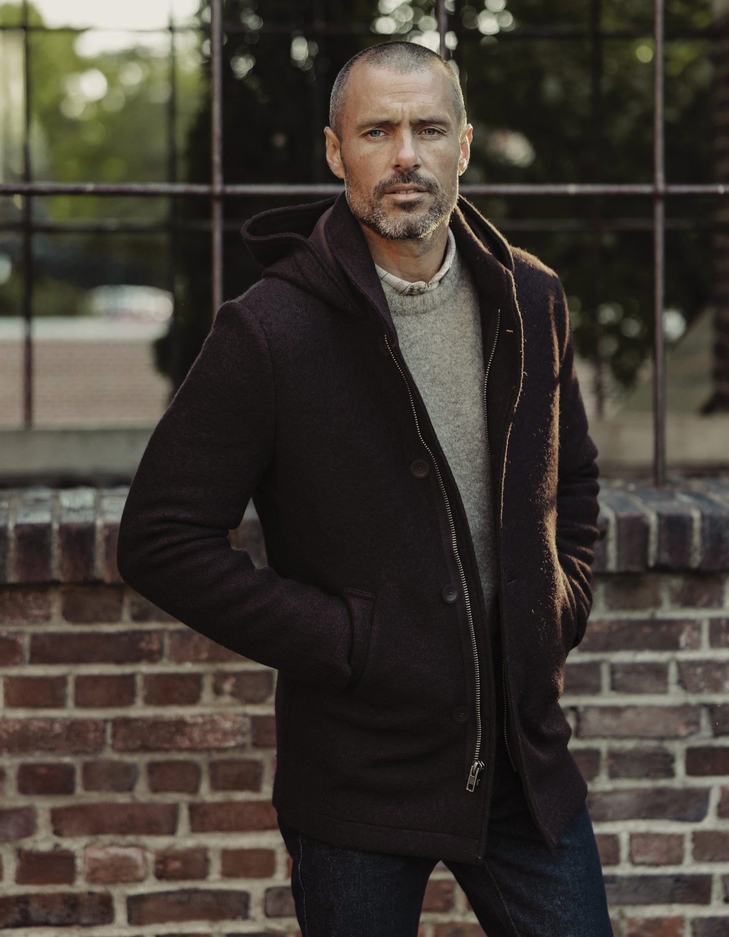 Balboa City Peacoat in Midnight Brown