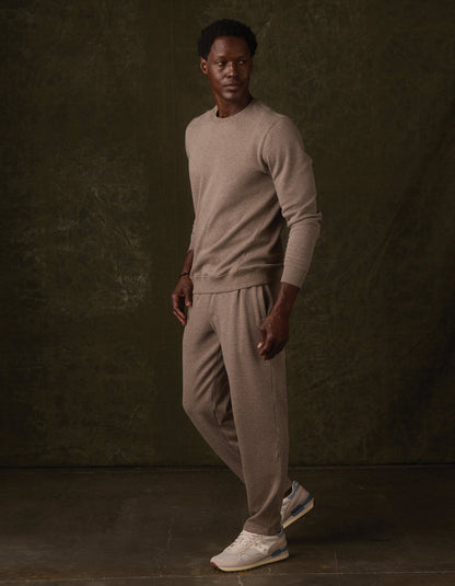 Fleece Puremeso Joggers in Dark Taupe