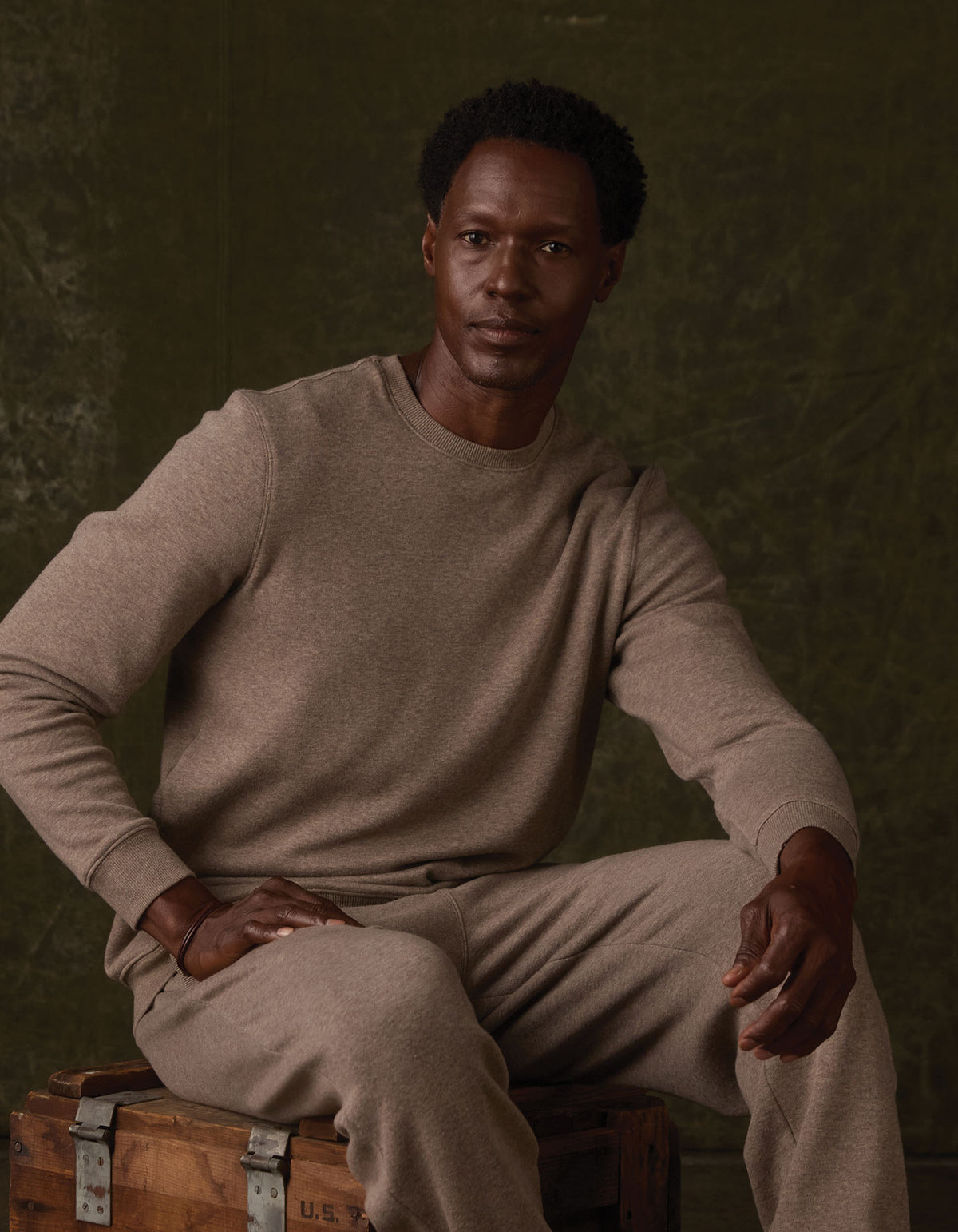 Fleece Puremeso Pullover in Dark Taupe
