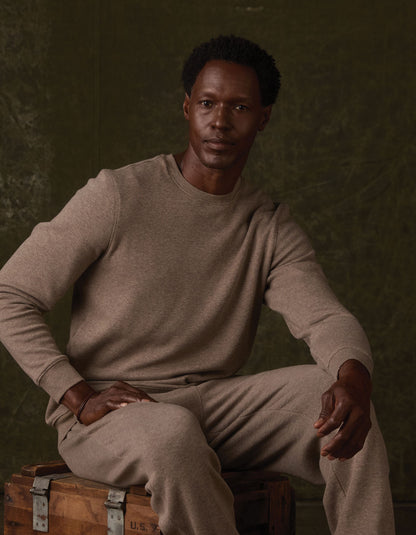 Fleece Puremeso Pullover in Dark Taupe