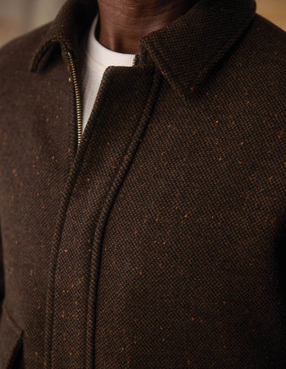 Howie Tweed Jacket in Dark Brown Multi