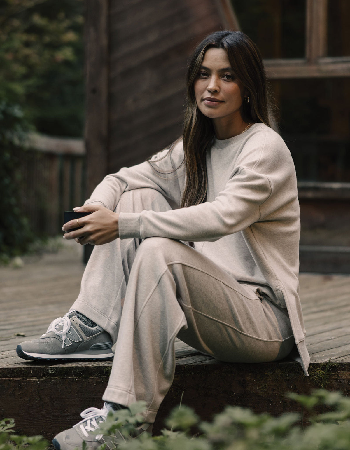 Fleece Puremeso Splitside Pullover in Fawn