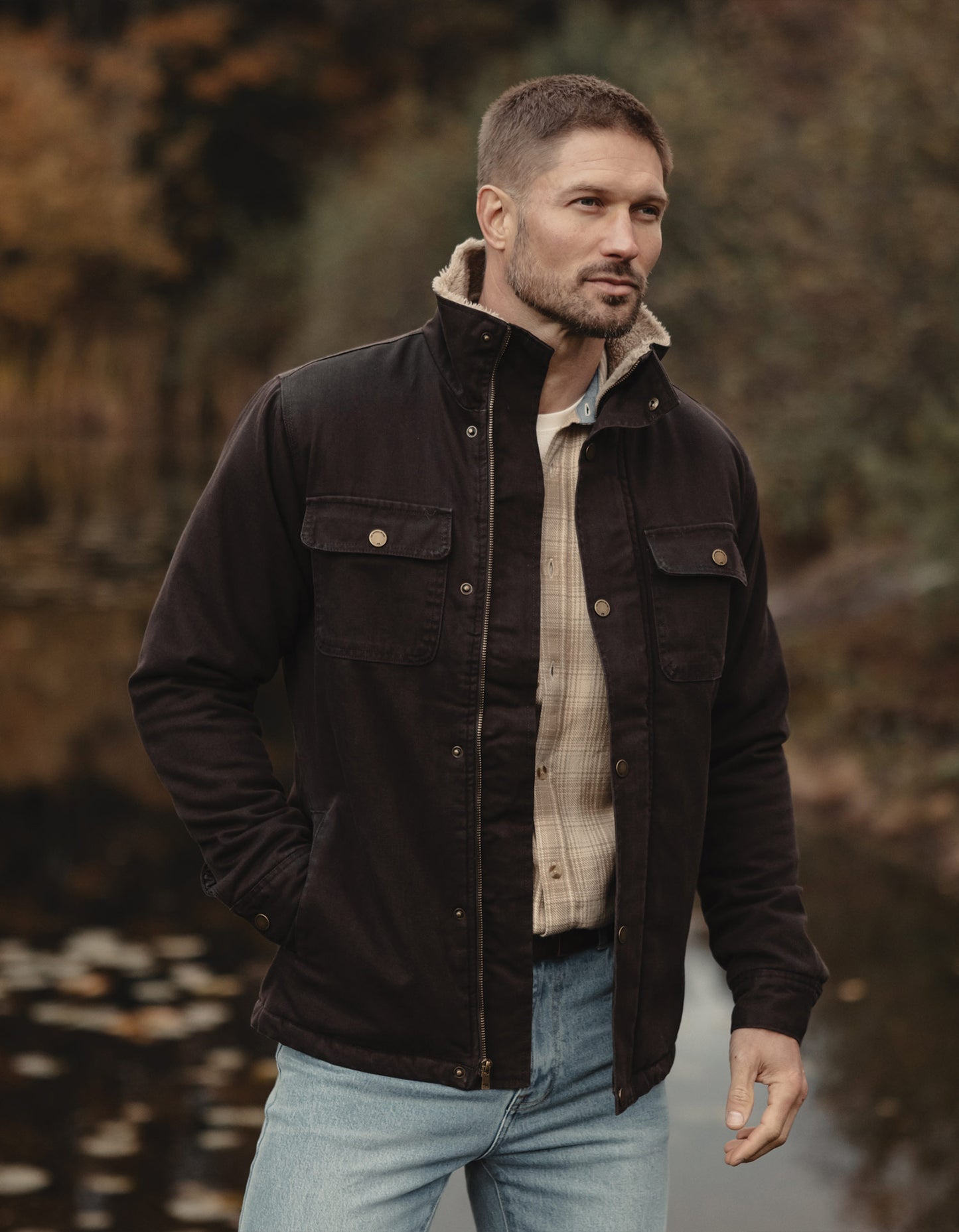 Canvas Chore Coat in Umber