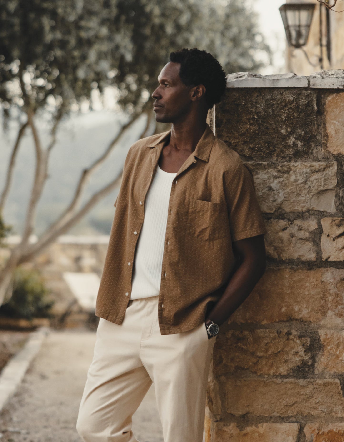 Freshwater Resort Shirt in Dark Khaki
