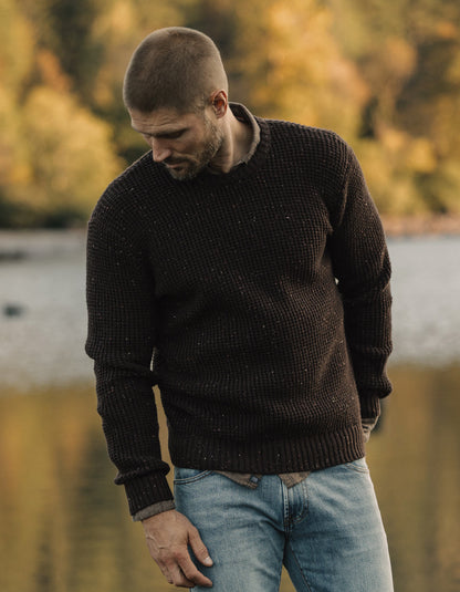 Seawool Nep Crew in Dark Brown