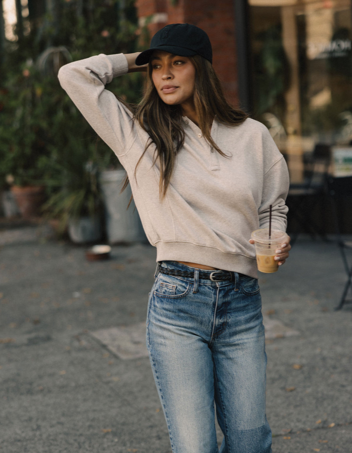 Women's Fleece Puremeso Polo Popover in Fawn