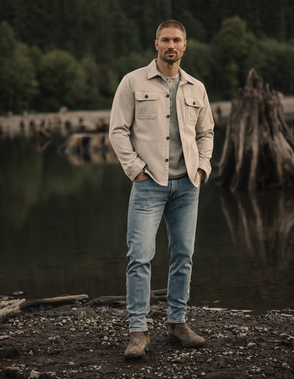 Brightside Flannel Lined Workwear Jacket in Oat