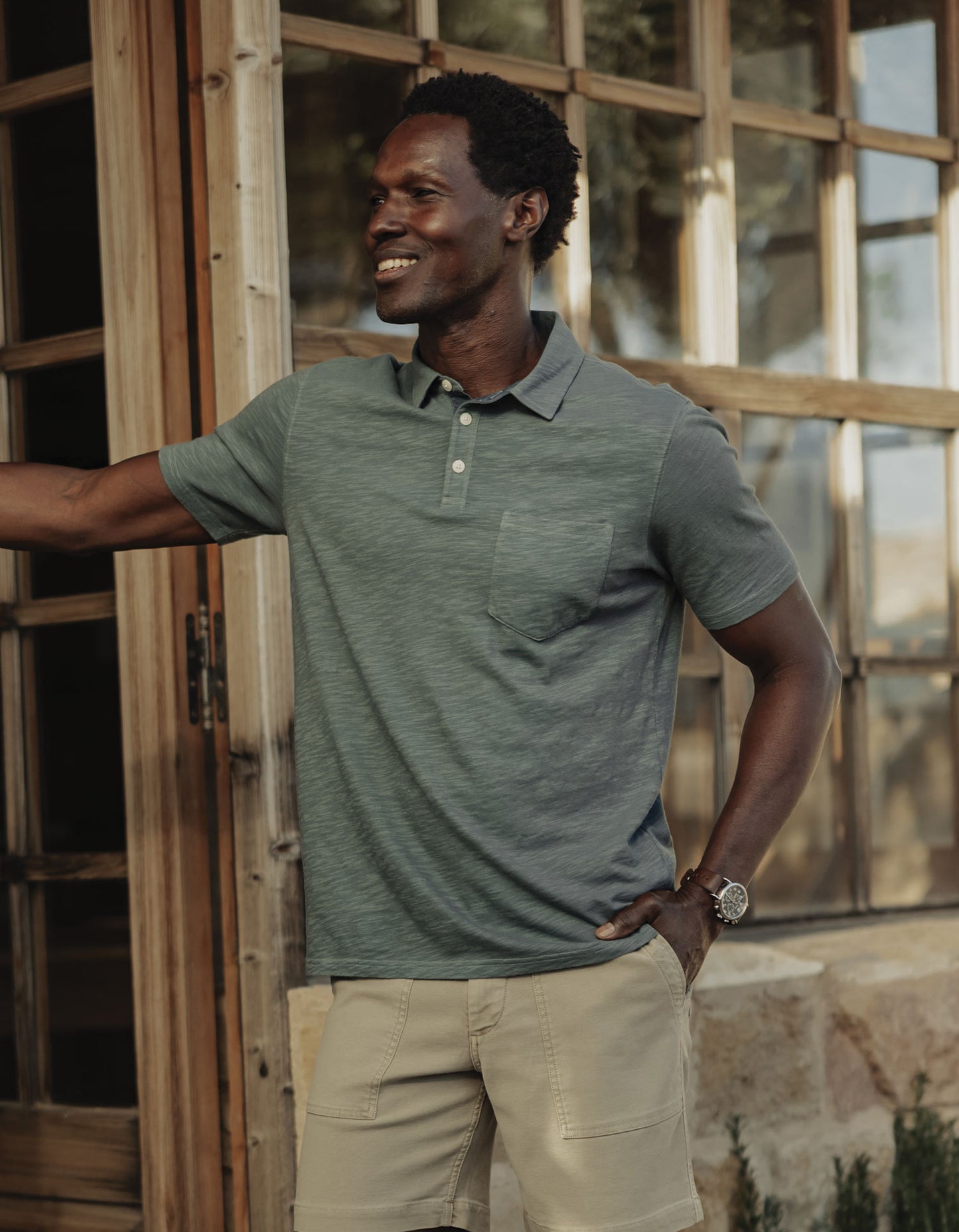 Vintage Slub Pocket Polo