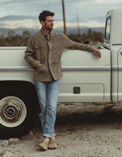 Comfort Terry Chore Coat in Taupe