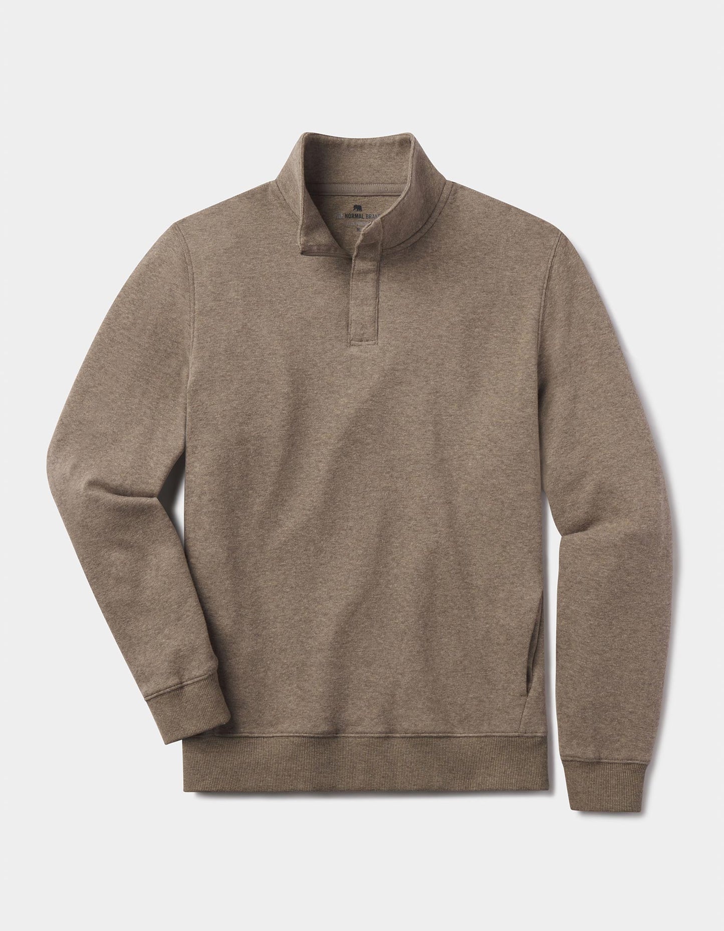 Fleece Puremeso Quarter Zip in Dark Taupe