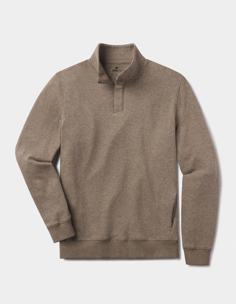 Fleece Puremeso Quarter Zip in Dark Taupe – The Normal Brand