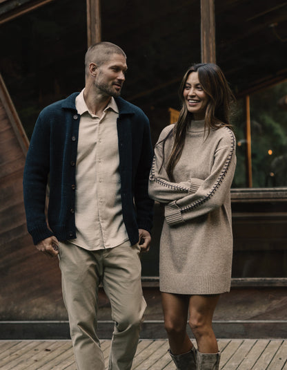 Craft Stitch Sweater Dress in Teak