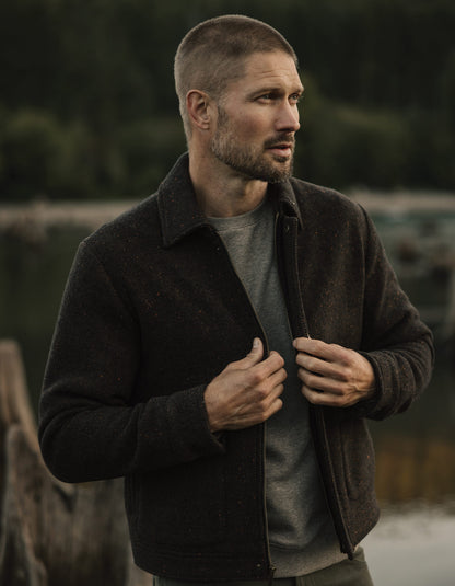 Howie Tweed Jacket in Dark Brown Multi