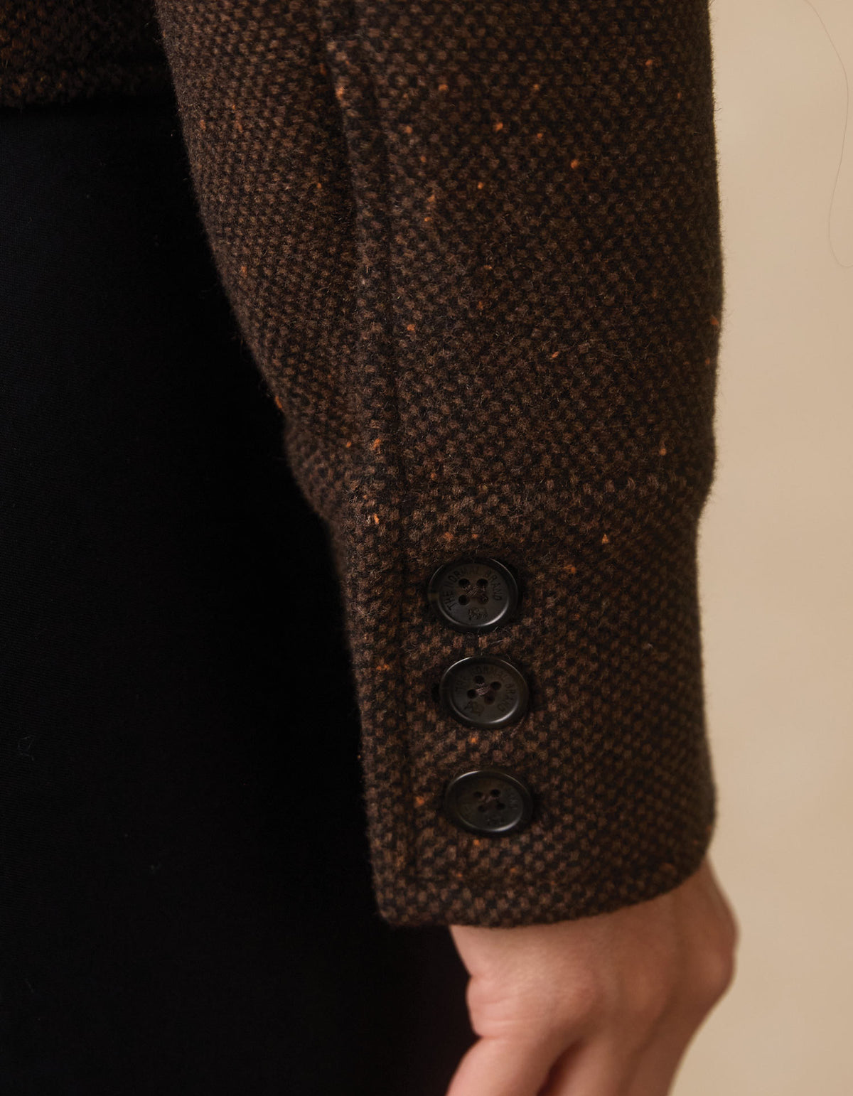 Anne Tweed Jacket in Dark Brown Multi