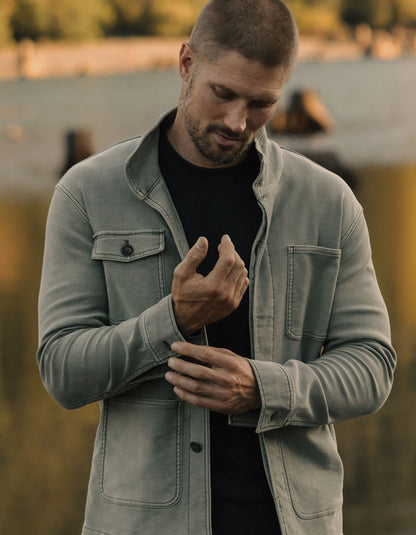 Comfort Terry Chore Coat in Moss