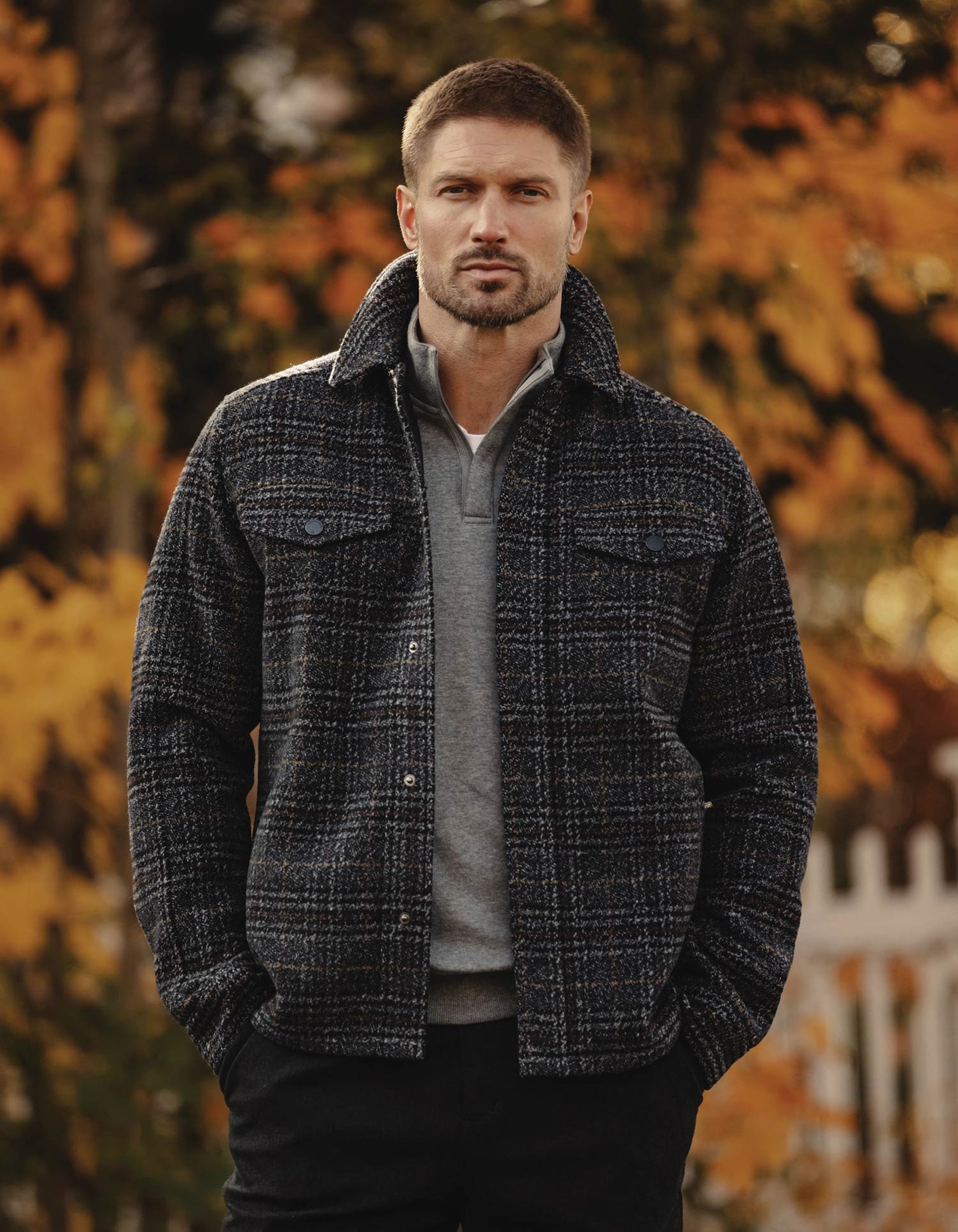 Legend Jacket in Navy Plaid