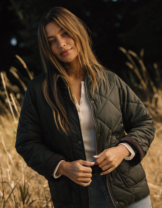 Quilted Liner Jacket in Alpine/Chestnut