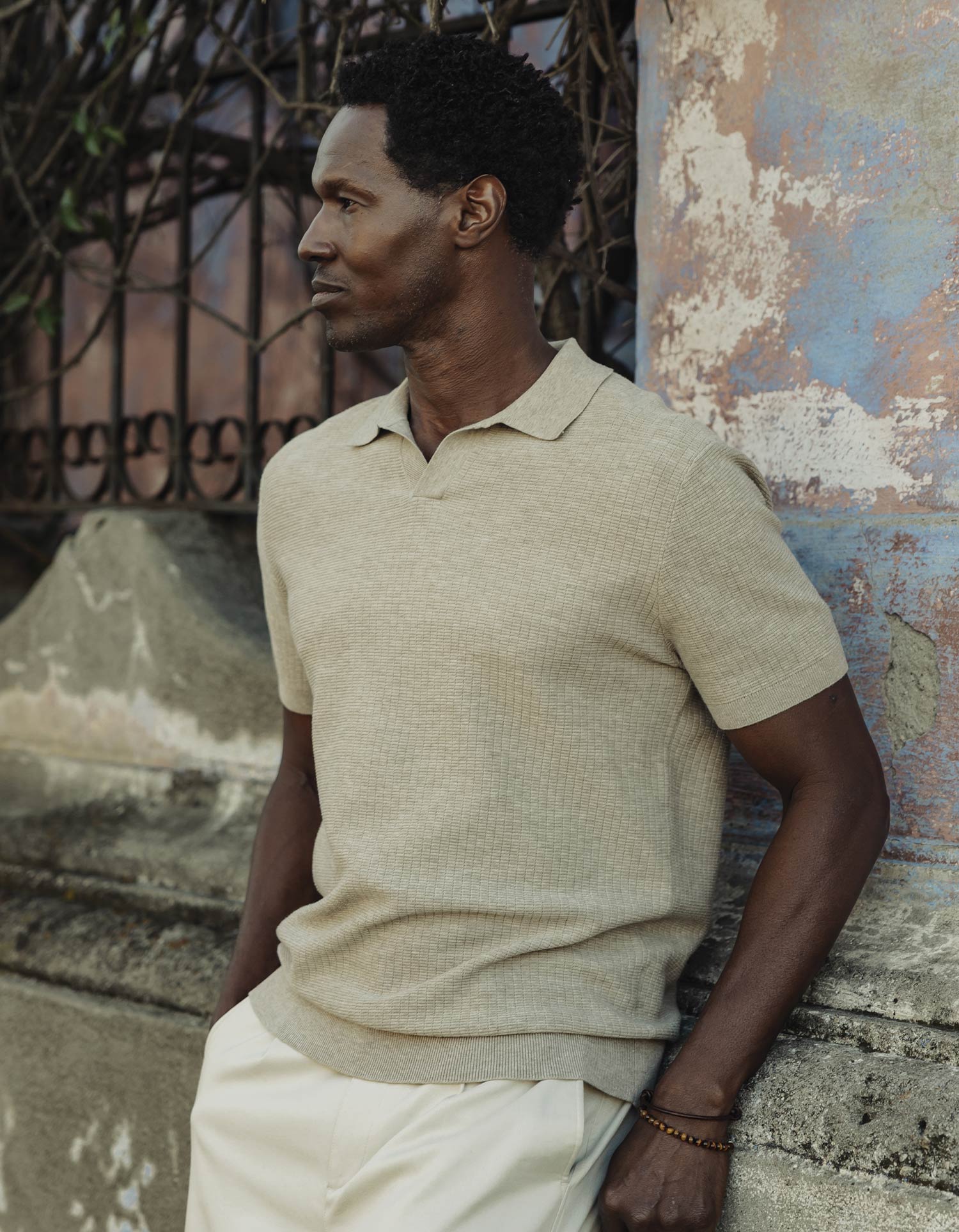 Breezeknit Polo in Flax – The Normal Brand